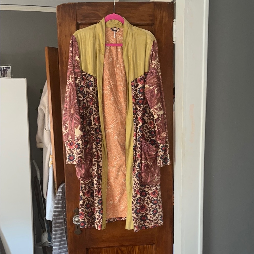 Free People Multicolor Trench Coat